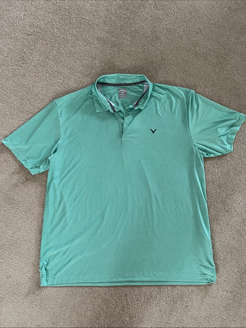 Callaway Mint Green Short Sleeve Golf Polo